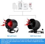 KERUI WiFi Home Security Alarm System 8-Piece kit Door Alarm System DIY Siren Door/Window Sensors Remotes Burglar Alarm for House Apartment Office,Compatible with Alexa Google Home - Image 8