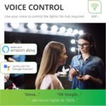 Sunco Smart Globe Bulbs G25 LED, Alexa Compatible LED Decorative Round Vanity Bulbs, 5W, Color Changing RGBCW, Dimmable WiFi Vanity Smart Bulbs for Amazon Alexa, Google Assistant, 2 Pack. - Image 3