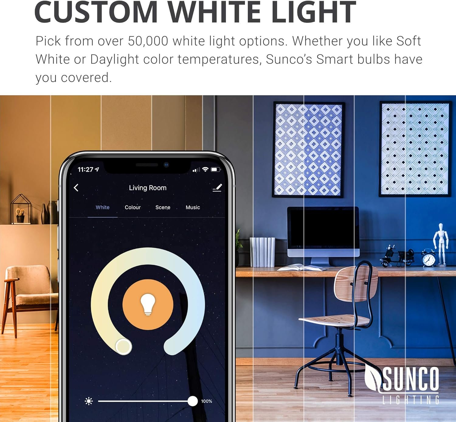 Sunco Smart Globe Bulbs G25 LED, Alexa Compatible LED Decorative Round Vanity Bulbs, 5W, Color Changing RGBCW, Dimmable WiFi Vanity Smart Bulbs for Amazon Alexa, Google Assistant, 2 Pack. - Image 5