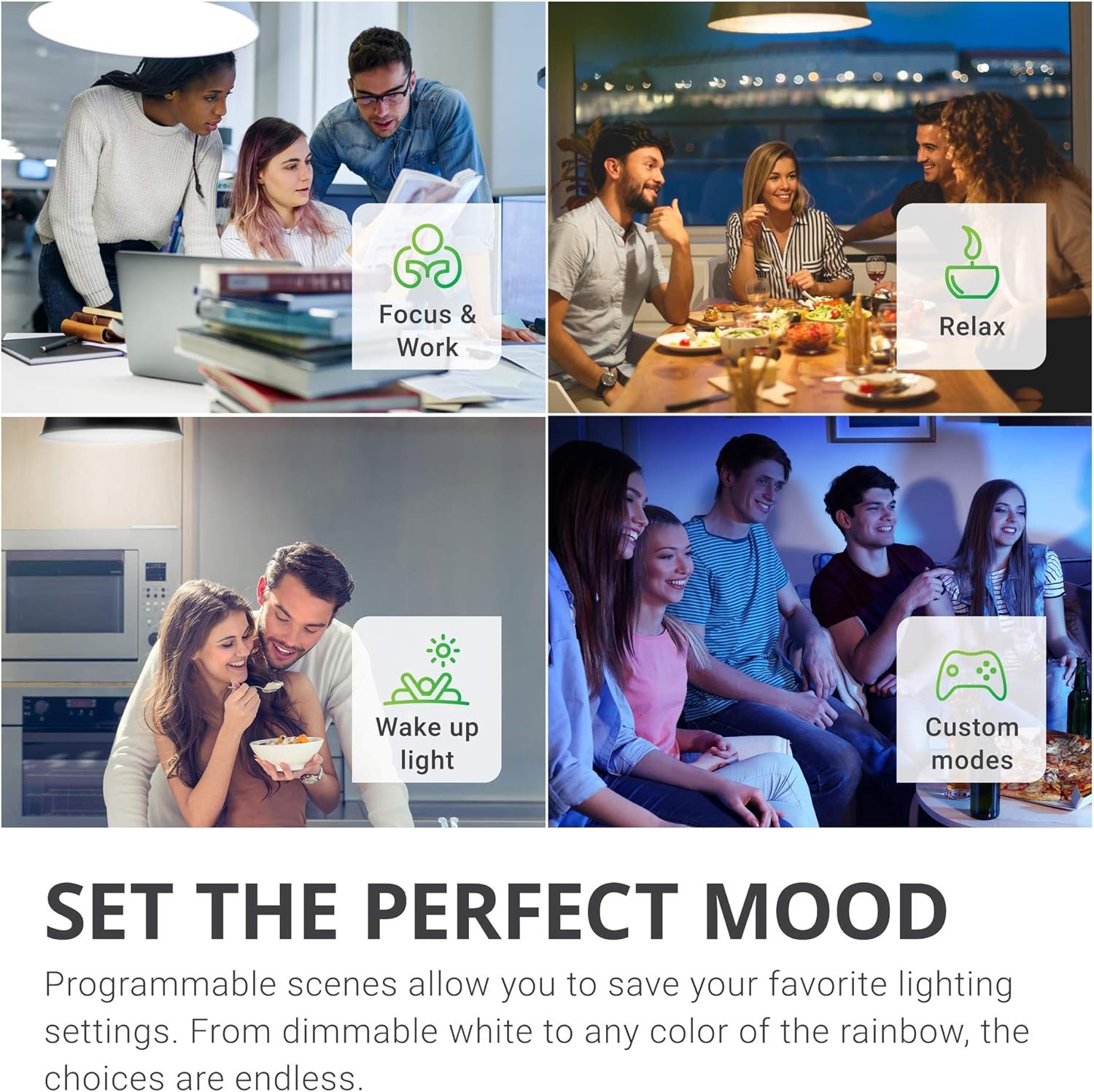 Sunco Smart Globe Bulbs G25 LED, Alexa Compatible LED Decorative Round Vanity Bulbs, 5W, Color Changing RGBCW, Dimmable WiFi Vanity Smart Bulbs for Amazon Alexa, Google Assistant, 2 Pack. - Image 9