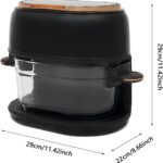 4L Digital Air Fryer, 900W Touchscreen with 24H Preset Machine, Visible Baking Basket Air Fryer, 140-374℉ Adjustable Temp for Home, RV, Cafeteria (Black) - Image 5