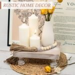 EOSAHR Farmhouse Riser for Room Decor : Decorative Pedestal Stand For Display Your Home Decorations and Uniquely Soap Stand - Rustic Bathroom Counter Tray and Kitchen Decor (Natural Wood) - Image 6