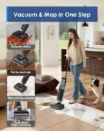 Tineco Floor ONE i5 Stretch Wet Dry Vacuum Cleaner, Vacuum & Mop in One Step, 20kpa Powerful Suction, 180° Lay-Flat Design, Anti-Tangle Design, Dual-Sided Edge Cleaning, Up to 30* Minutes Runtime - Image 4