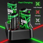 Rechargeable Xbox Controller Battery Pack for Xbox one/Xbox One S/Xbox X/Xbox Elite/Xbox Series X|S, 4x6240mWh Batteries Pack for Xbox Accessories Kits, Xbox 360 Console - Image 5