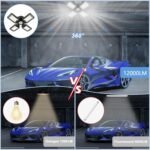 LED Garage Lights 4 Pack -120W, 12000LM 6500K Led Shop Light with 4+1 Deformable Panels, Basement Barn Light Garages Ceiling Lights, E26/E27 for Garage, Warehouse, Shop - Image 4