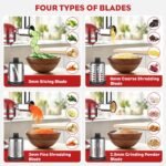 Meat Grinder & Stainless Steel Slicer Shredder Attachment for Kitchenaid Stand Mixer - Sausage Stuffer, Food Slicer, Shredder, Cheese Grater & Salad Maker by Cofun - Image 5