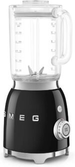 SMEG BLF03 Retro Style Blender – 600W Countertop Blender with 48 oz BPA-Free Jug, 3 Speeds + Pulse, Ice Crush & Smoothie Functions – 50s-Inspired Design-Black - Image 3