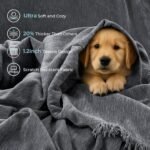 Sectional Couch Covers, 2 Pieces Chenille Sofa Cover L Shaped Couch Cover Blanket for Dogs Washable Sofa Slipcovers Pet Furniture Protector (X-Large: 71" x 110" + 71" x 118", Dark Gray) - Image 4