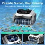WYBOT C1 Robotic Pool Vacuum for Inground Pools, Professional Cordless Pool Cleaner 150mins 4-in-1 Wall & Waterline Cleaning Up to 1,614sq.ft, Smart Navigation, App Support - Image 4