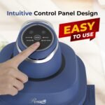 Rosewill 4-in-1 Portable Glass Air Fryer, 4.7QT Transparent Glass Cooking Pot with Storage Lid & Tongs, Compact Smart for Deep Roast, Recrisp, Keep Warm – Navy Blue - Image 6