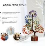 7 Chakra Tree Of Life Decor - Crystals, Birthday Gifts For Women - House Warming Gifts New Home - Bonsai Tree Home Decor - Meditation Accessories - Good Luck Office Decor - 300 Beads Chakra Stones - Image 4