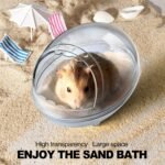 Hamster Bathroom,Hamster Bathtub Box,dust Bath for Hamster,Hamster Sand Bath Container,Hamster Bath,Hamster Bathing Bowl,Transparent Hamster Bathtub Toilet for Hamster Accessories (L) - Image 3
