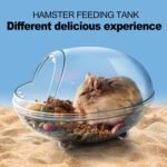 Hamster Bathroom,Hamster Bathtub Box,dust Bath for Hamster,Hamster Sand Bath Container,Hamster Bath,Hamster Bathing Bowl,Transparent Hamster Bathtub Toilet for Hamster Accessories (L) - Image 4