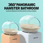 Hamster Bathroom,Hamster Bathtub Box,dust Bath for Hamster,Hamster Sand Bath Container,Hamster Bath,Hamster Bathing Bowl,Transparent Hamster Bathtub Toilet for Hamster Accessories (L) - Image 5