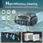 WYBOT C2 Cordless Robotic Pool Cleaner, Wall&Waterline Pool Vacuum Robot with Ultra-fine Filtration, Extended 180 mins Runtime, Triple-Motors, for Inground/Above Ground Pools up to 2152 Sq.ft - Image 3