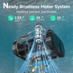 WYBOT C2 Cordless Robotic Pool Cleaner, Wall&Waterline Pool Vacuum Robot with Ultra-fine Filtration, Extended 180 mins Runtime, Triple-Motors, for Inground/Above Ground Pools up to 2152 Sq.ft - Image 4