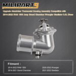 Upgrade Aluminum Thermostat Housing Assembly Compatible with 2014-2022 RAM 1500 Jeep Grand Cherokee Wrangler Gladiator 3.0L Diese - Image 3