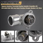 Upgrade Aluminum Thermostat Housing Assembly Compatible with 2014-2022 RAM 1500 Jeep Grand Cherokee Wrangler Gladiator 3.0L Diese - Image 4