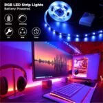 Battery Powered LED Strip Lights with Timer, 6.56 ft RGB DIY Lights with Remote Control for Bedroom, TV, Party, Piano, Cabinet, Decor, Indoor Use - Image 3
