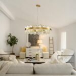 36-Inch Gold Modern Crystal Chandelier, 18 Lights, Large Round 2-Tier K9 Crystal Raindrop Pendant Light Fixture for Dining Room, Living Room, Kitchen Island, Bedroom - Image 4