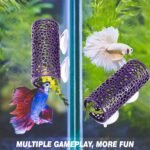 Abizoo Betta Cave - Purple Fish Tunnel with Holes for Small Fish & Shrimp Habitat, Betta Toys Shelter Hideaway, Moss Aquarium Ornament - Image 4