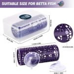 Abizoo Betta Cave - Purple Fish Tunnel with Holes for Small Fish & Shrimp Habitat, Betta Toys Shelter Hideaway, Moss Aquarium Ornament - Image 6