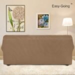 Easy-Going Stretch Sofa Slipcover 1-Piece Sofa Cover Furniture Protector Couch Soft with Elastic Bottom for Kids, Polyester Spandex Jacquard Fabric Small Checks (Sofa, Camel) - Image 5