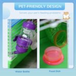 PawHut 18" 5 Tier Hamster Cage with Tubes and Tunnels, Small Animal Cage with Portable Carry Handle, Gerbil Cage with Water Bottle, Food Dish, Exercise Wheel - Image 5