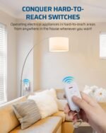 DEWENWILS Indoor Remote Control Outlet, Wireless Remote Light Switch, No Interference Remote Outlet Switch, No Wiring, 15A/1875W, 100ft RF Range, Compact Design, Programmable - Image 3