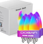 DOGAIN Smart Light Bulbs E12 Base LED Light Bulb Color Changing WiFi-Bluetooth Lights Compatible with Alexa Google Home Tunable White Candelabra Bulbs 360 lm 35w Equivalent 6 Pack - Image 6