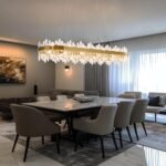 60-Inch Gold Modern Crystal Chandelier, 24 Lights, Large Rectangle 2-Tier K9 Crystal Raindrop Pendant Light Fixture for Dining Room, Living Room, Kitchen Island, Bedroom - Image 3