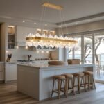 60-Inch Gold Modern Crystal Chandelier, 24 Lights, Large Rectangle 2-Tier K9 Crystal Raindrop Pendant Light Fixture for Dining Room, Living Room, Kitchen Island, Bedroom - Image 4