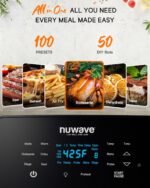 Nuwave Brio 15.5Qt Air Fryer Toaster Oven & Rotisserie Kit, 2024 New Advanced Turbo Convection Tech, Healthy PFAS Free, Max Even & Crisp, Powerful 1800W, 50-425°F, 150 Presets, Smart Probe, 4 Rack - Image 3