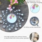 Mirror Wall Decor Metal Sun Mirror Home Decoration Wall Art Decorative Suitable for Living Room Bedroom Bathroom Entryway - Image 4