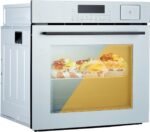 24 Inch Stainless Steel Toaster Oven and White Air Fryer Combo: 70L Capacity, 3D Heating with Steam, Touch Control, Multi-Function Modes for Countertop Built-in Use - Image 2