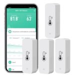 4-Pack WiFi Temperature Humidity Sensor: Wireless Temperature Humidity Monitor with App Alert, Free Data Storage Export, Smart Indoor Thermometer Hygrometer Compatible with Alexa Google Assistant - Image 2