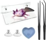 4 Pcs Axolotl Tank Accessories, Hammock with Feeder Bowl Feeding Tongs Tweezers, Aquarium Accessories for Tank, Tank Starter Kit for Axolotl Aquarium - Image 2