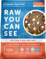 A Better Treat | Allergy Friendly Ocean Blend Dry Dog Food | Raw You Can See | No Chicken, No Grain, No Meal Ingredients | Fish Only Animal Protein |Stomach Soothing Kibble + Freeze Dried Raw Dog Food - Image 2