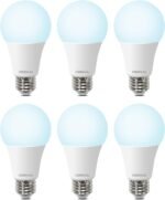 A19 LED Light Bulbs, 100 Watt Equivalent LED Bulbs, Daylight 5000K, 1500 Lumens, E26 Standard Base, Non-Dimmable, 13W Bright White LED Bulbs for Bedroom Living Room Home Office, 6 Pack - Image 2