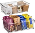 ClearSpace Pantry Organization and Storage Bins with Removable Dividers & Lids – Perfect Pantry Organizers or Kitchen Organization – Refrigerator Organizer Bins, Cabinet Organizers, 2 Pack - Image 2