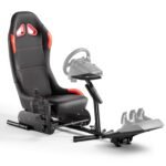 DIWANGUS Racing Simulator Cockpit Racing Wheel Stand with Seat Gaming Chair Sim Racing Cockpit for G29 G920 G923 G27 G25 T248X T248 T300RS T150 458 TX Xbox PS4 PS5 PC Accessories - Image 2