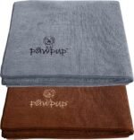 Dog Towels for Drying Dogs Super Absorbent Microfiber Pet Grooming Towel for Dogs, Cats and Other Pets (40 x 24 Inches, Brown and Grey) - Image 2