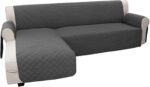 Easy-Going Sectional Couch Covers for Dogs L Shape Sofa Cover Reversible Sofa Slipcover Chaise Lounge Cover Furniture Protector Cover for Pets Dog Cat (Large, Dark Gray/Dark Gray) - Image 2