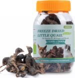 Freeze-Dried Quail Cats & Dogs Treats - Single Ingredient Pet Snacks, High-Protein Training Rewards, Grain-Free, Easy Digestion (3oz) - Image 2