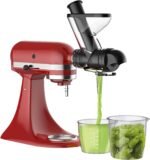 Masticating Juicer Attachment for KitchenAid Stand Mixer - Cold Press Dual Feed Chute Accessory, Slow Juicing Parts for Fruits & Vegetables - Image 2