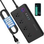 Matter Smart Power Strip,Works with Apple HomeKit, Siri, Alexa, Google Assistant, with 4 Individually Controlled AC Outlets & 2 USB 2 Type-C Ports, Multi-Plug Extender for Home Office-Black - Image 2
