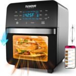 Nuwave Brio 15.5Qt Air Fryer Toaster Oven & Rotisserie Kit, 2024 New Advanced Turbo Convection Tech, Healthy PFAS Free, Max Even & Crisp, Powerful 1800W, 50-425°F, 150 Presets, Smart Probe, 4 Rack - Image 2