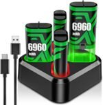 Rechargeable Xbox Controller Battery Pack for Xbox one/Xbox One S/Xbox One X/Xbox One Elite/Xbox Series X|S, 4x6960mWh Batteries Pack for Xbox Accessories Kits, Xbox Rechargeable Battery Pack(4 Pack) - Image 2