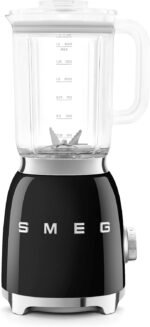SMEG BLF03 Retro Style Blender – 600W Countertop Blender with 48 oz BPA-Free Jug, 3 Speeds + Pulse, Ice Crush & Smoothie Functions – 50s-Inspired Design-Black - Image 2