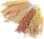 Sprays Set = Wheat + Flax + Yellow Millet + Panicle Millet + Corn Cob + Sorghum Stems, Pet Habitat Bedding Decor, Natural Hamster Chews Accessories, for Gerbil, Mice, Guinea Pig, Chinchilla, 5 set - Image 2